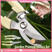 Garden Shears Set - 2 Pack for Pruning and Trimming