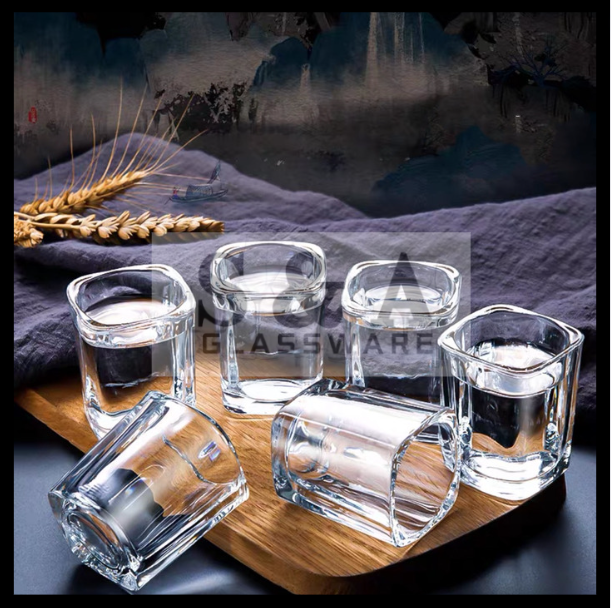 S&A GLASSWARE 65ML Thick Crystal Clear Shot Glasses