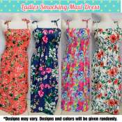 Maxi Smocking Maternity Dress for Small to Large Sizes