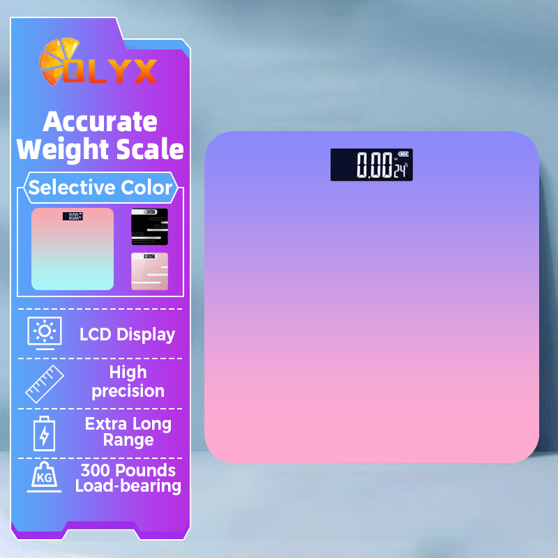 Intelligent Gradient Color Glass Weight Scale by QLYX