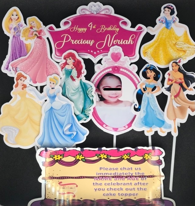 Disney Princesses Personalised Cake Topper