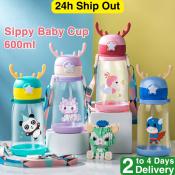 Ekana 600ml Kids Sippy Cup with Straw, BPA-Free Bottle