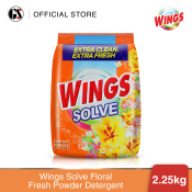 Wings Solve Floral Fresh Powder Detergent 2.25kg