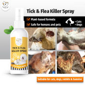 CASSIEL PET Flea and Tick Remover Spray, 100ml