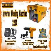 INGCO 220A Inverter Welding Machine with Free Tool Set
