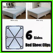 Bed Sheet Clips Grippers - Elastic Mattress Holders & Fasteners