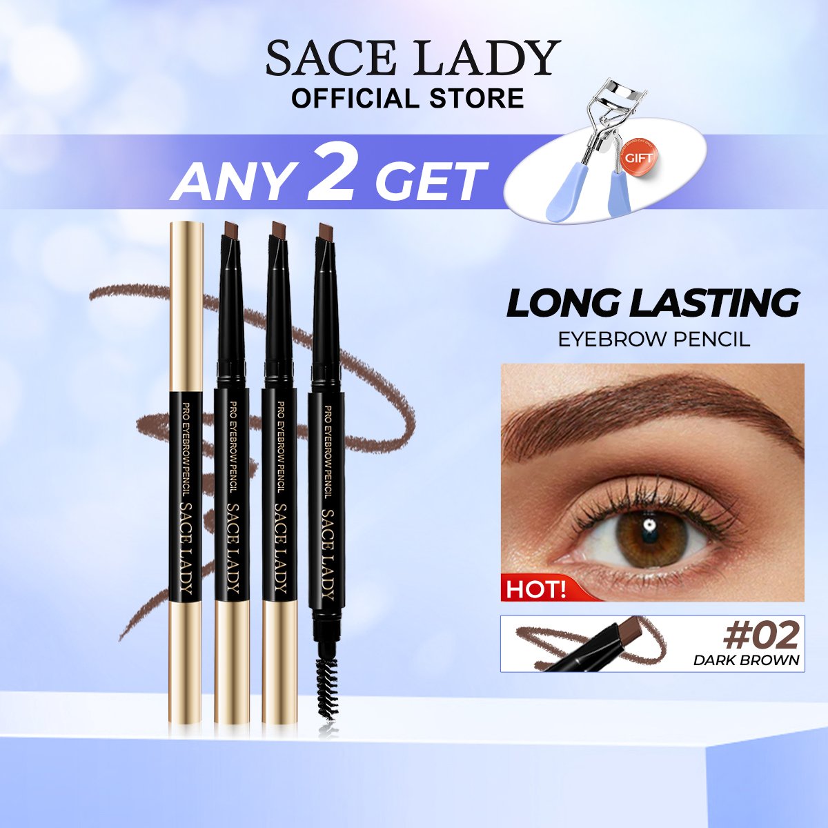 Discount on SACE LADY  shoes - SKU: SACE LADY Eyebrow Pencil Long Lasting Sweatproof Waterproof Eyebrow Soft Easy Automatic Eye Make Up