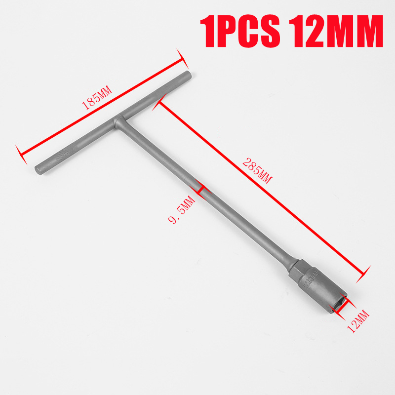 T-Handle Wrench Socket Set, Cr-V Steel T Wrench Set Metric Size 8/10/12/14mm, Wrench Tool Socket With Long Reach For Motorcycle Dirtbike Bicycle Repair - Image 3