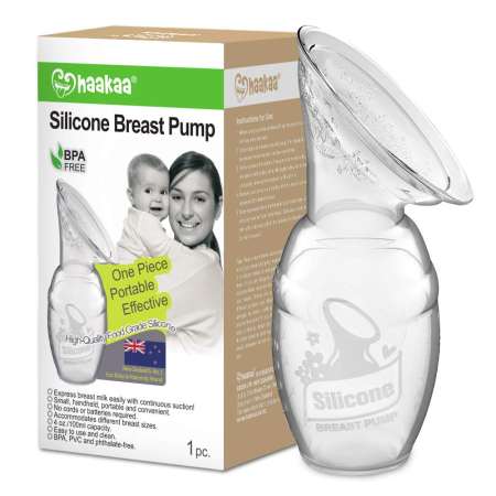 Haakaa Manual Silicone Breast Pump, 4oz/100ml