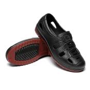 GS New Black Casual Men's Leather Shoes Formal Rubber Shoes