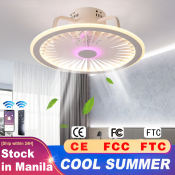 Acrylic Smart Ceiling Fan with LED Light, Modern Design