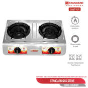 SGS-202i Double Burner Stainless Steel LPG Stove by Standard