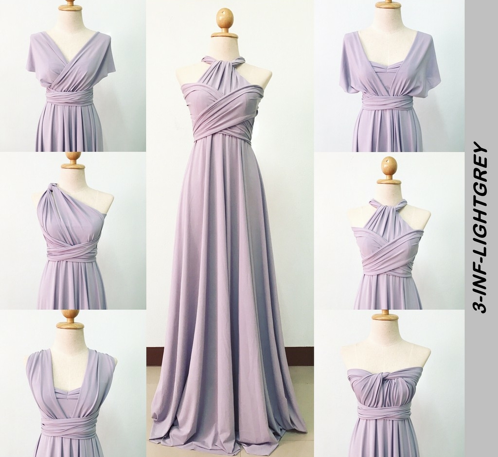 LIGHT GRAY Infinity Dress | Floorlength 