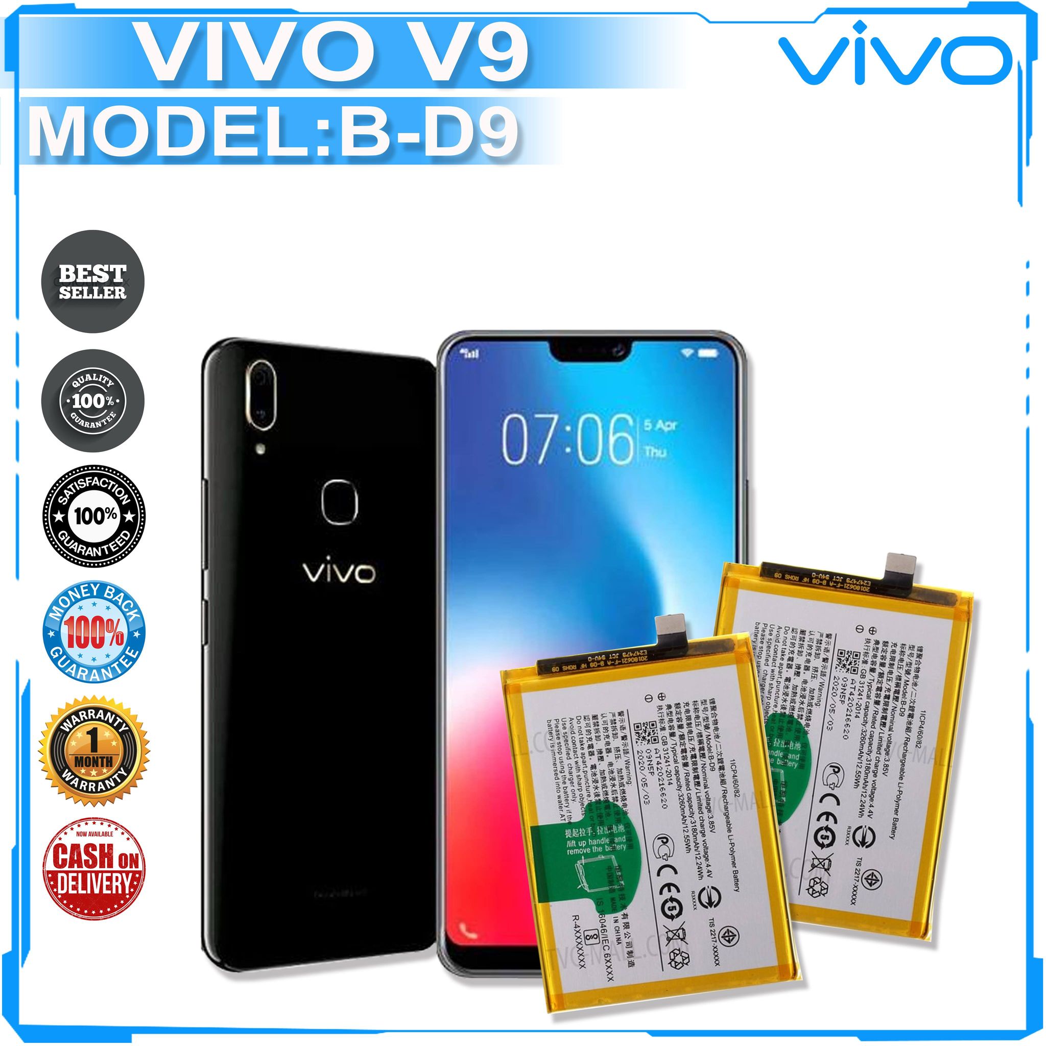 vivo v9 4000mah battery