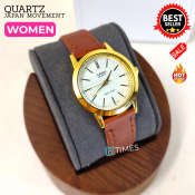 Casio V001 BROWN Leather Watch for WOMEN