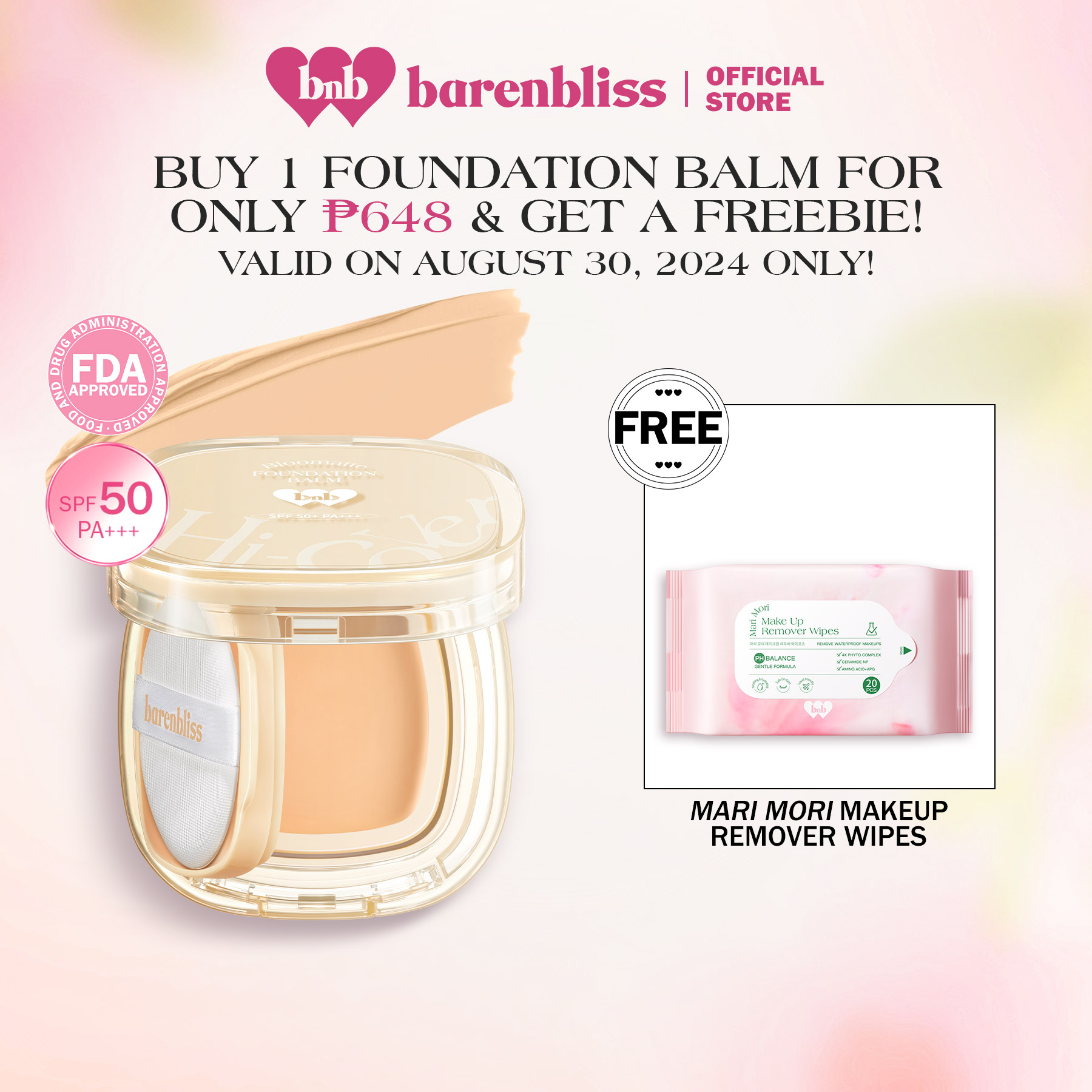 Discount on Barenbliss  shoes - SKU: [8.30] [FREE WIPES] barenbliss BNB Bloomatte Hi-Cover Foundation Balm | Waterproof | Transfer Proof 