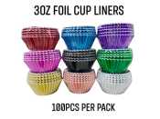 3oz Foil Cupcake Liners - 100pcs