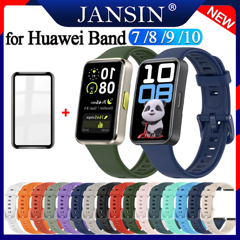 Dây đeo silicon Band 9 cho Huawei Band 10 9 8 7 Vòng đeo tay cho đồng hồ thông minh Huawei Band 7 8