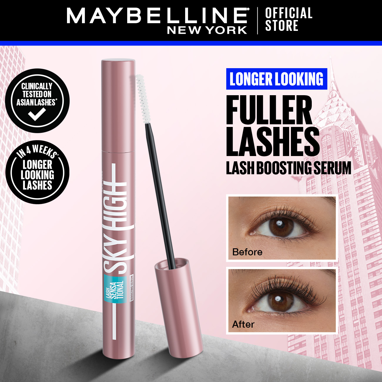 Discount on Maybelline  shoes - SKU: Maybelline Lash Sensational Sky High Boosting Lash Serum -[Lengthening Lash Serum, Eyelash Enhancer]