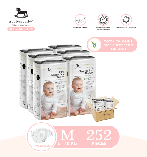 Applecrumby Chlorine-free XL Pull-up/Pants Baby Diapers (11-16 kg) 18pcs x  1 pack