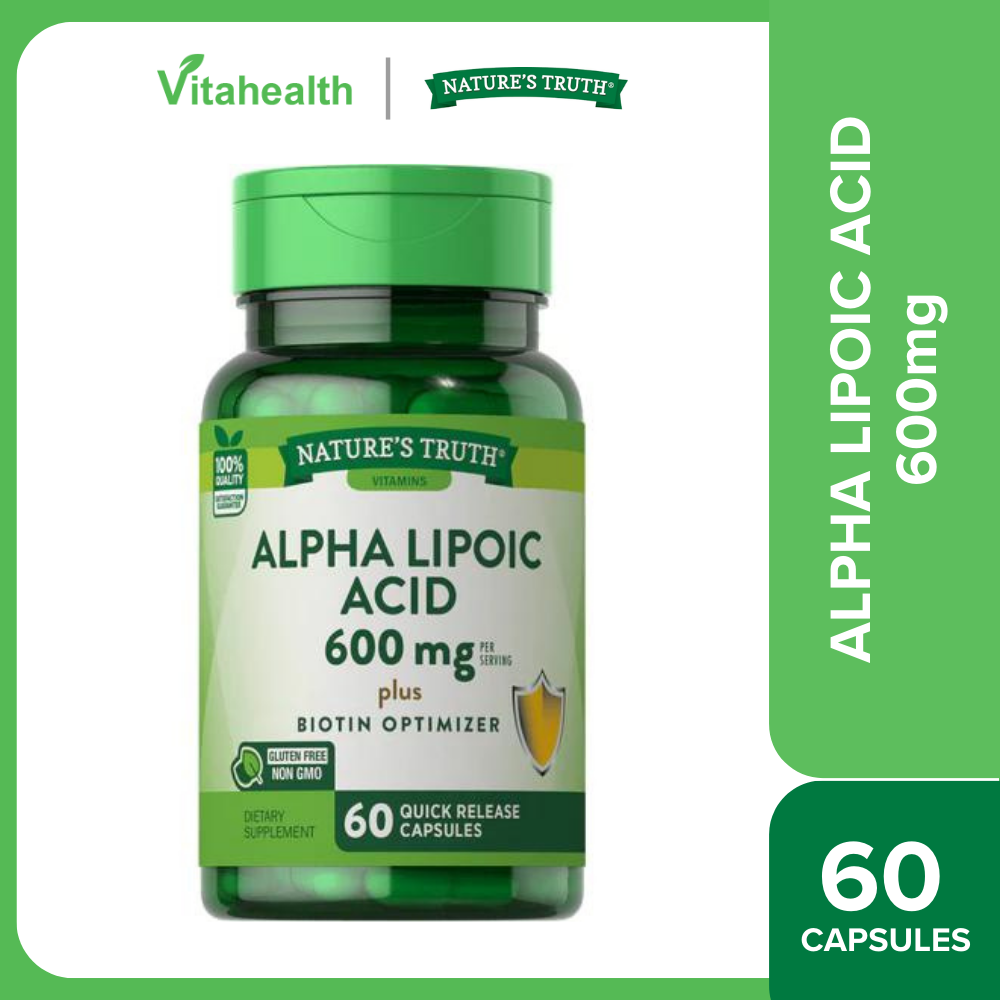 Natures Truth  Alpha Lipoic Acid 600mg 60 Capsules