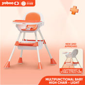 Yoboo Baby High Chair | Adjustable, Comfortable, and Easy-to-Clean