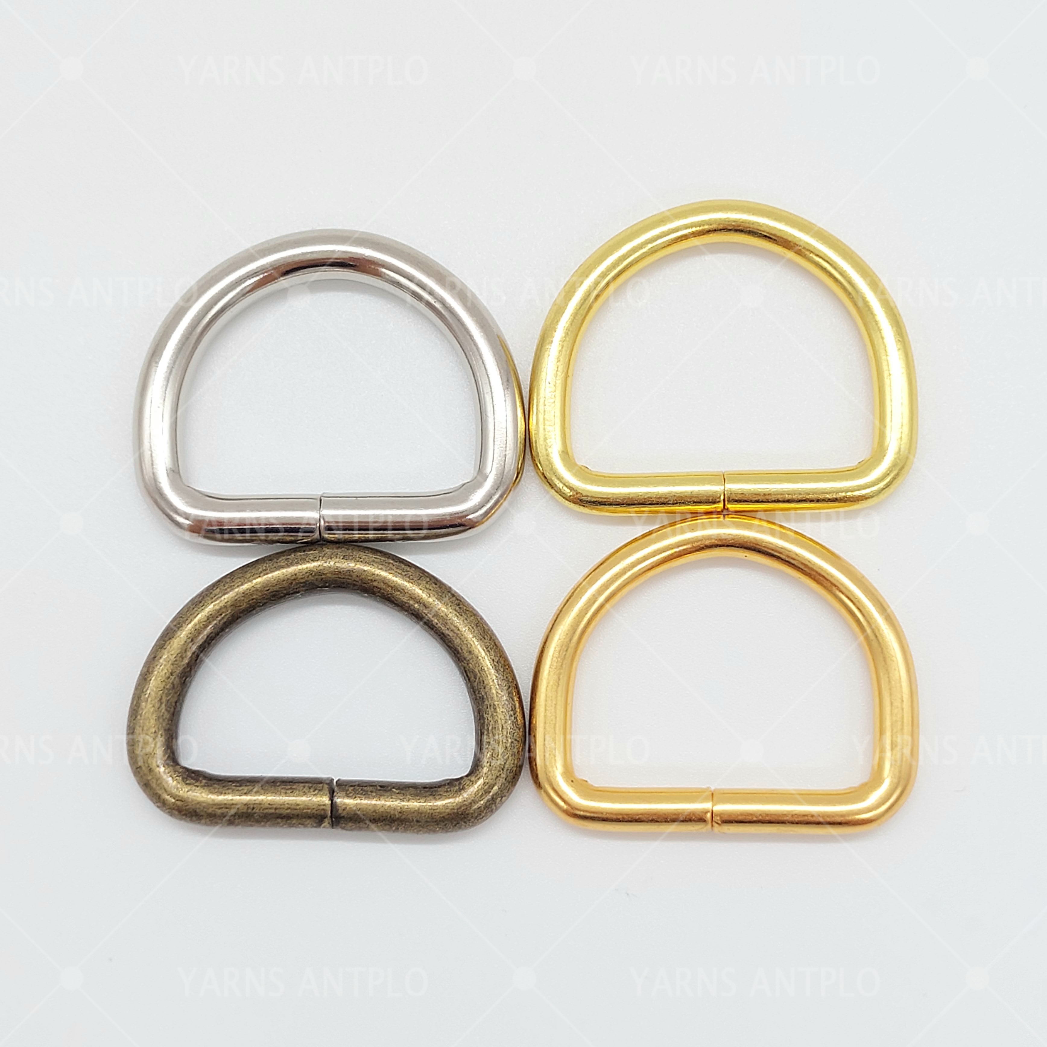 10 PCS, NON WELDED METAL D RING (THICK) 1 INCH INSIDE DIAMETER FOR BAGS  CRAFTS DIY