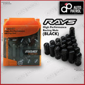 Rays Steel HYPER Black Lugnuts, M12x1.5mm, 20pcs