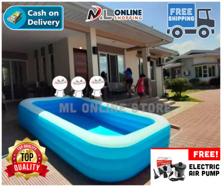 Bestway Rectangular Inflatable Pool with FREE Electric Pump