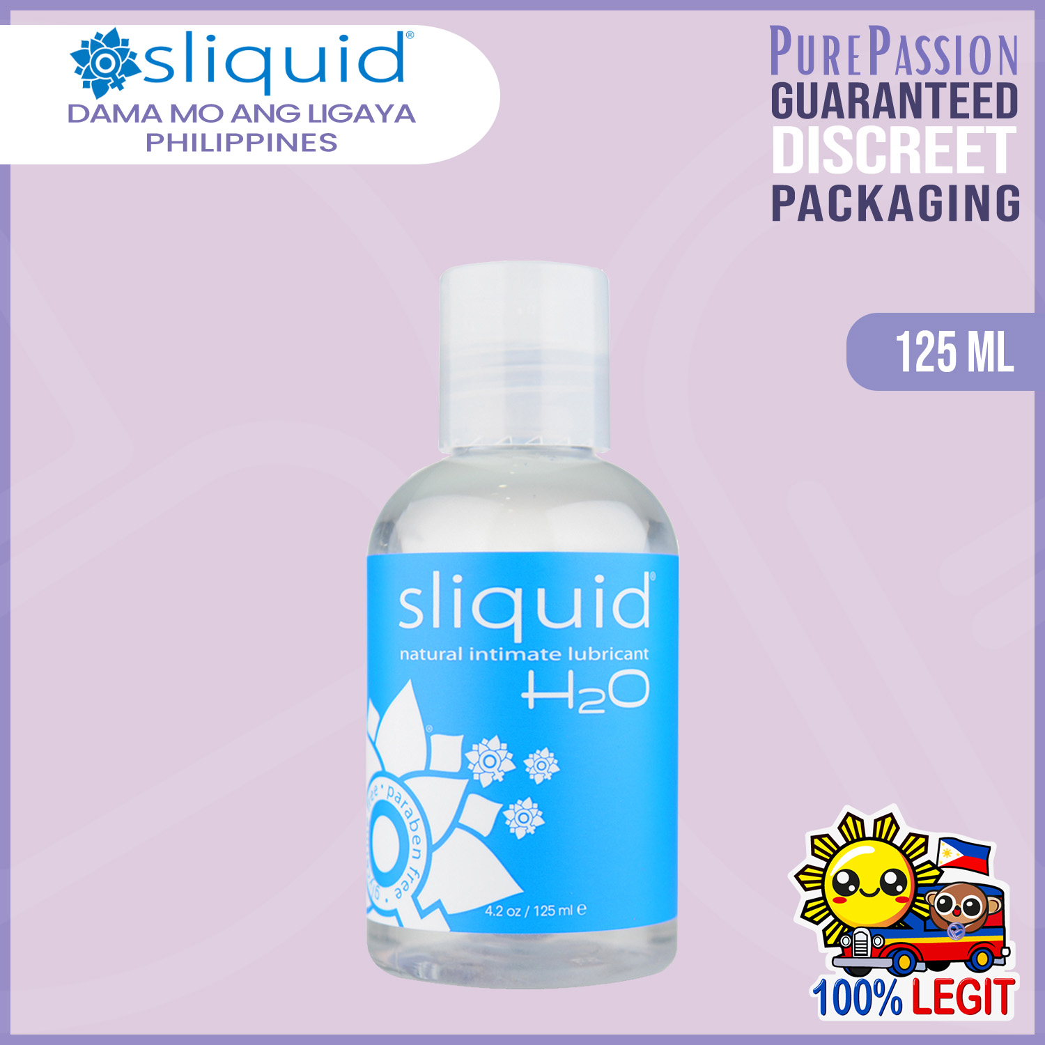 SLIQUID Naturals H2O Waterbased Lubricant Intimate Lube Glycerine & Paraben  Free Waterbased Sex Lube Lubricant For Sex Toy Pure Passion Manila 255Ml  125Ml 60Ml Lubricant - Lazada | Lazada PH
