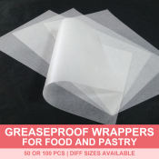 Greaseproof Food Paper Wrapper Wax Liner / Japanese Tissue Paper Flower Wrappers Rice Shawarma / Parchment for Rice Burgers Nachos Wings