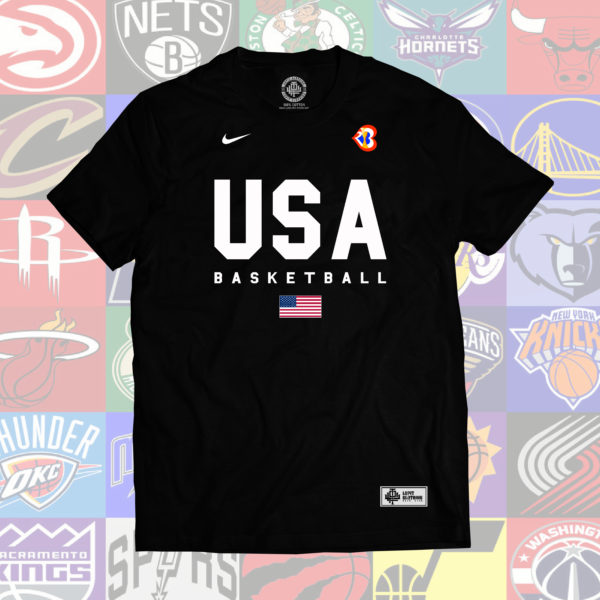 Nike usa on sale basketball t shirt