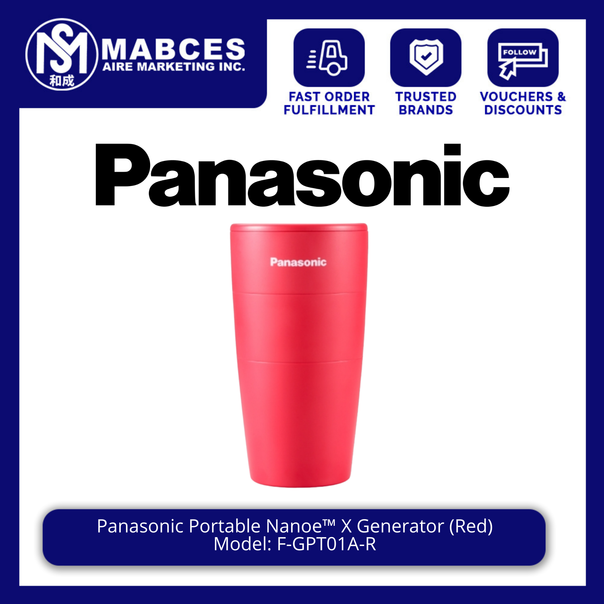 Panasonic nanoe air purifier deals red light