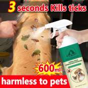 Tick and Flea Killer Spray for Pets, Plant-Based Formula