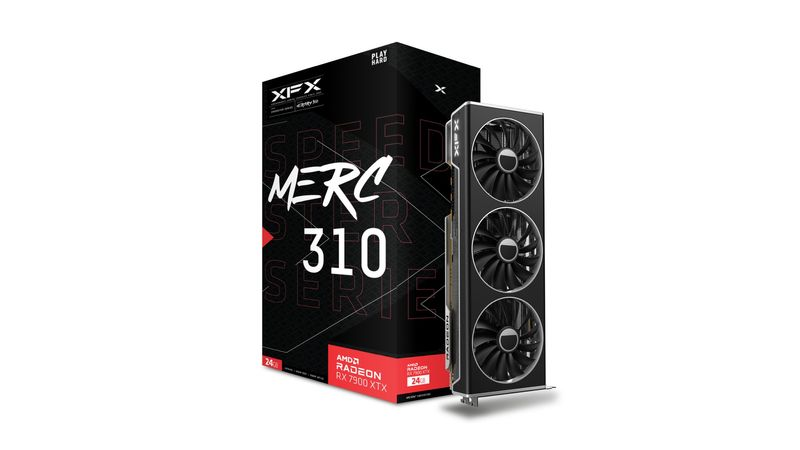 XFX SPEEDSTER MERC 310 AMD Radeon RX 7900 XTX Black Edition 24GB GDDR6 Gaming Graphics Card - RX-79XMERCB9