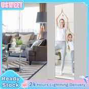 HD Mirror Wall Full Body Dress Mirror Square Household Self-Adhesive Wall Mirror Can Be Bent Acrylic Splicing Single Or 4/6 Pcs/Set 22*22cm Living Room Bedroom Bathroom Personality Fashion Diy Decoration