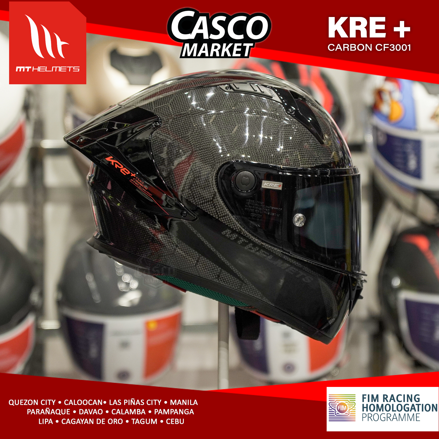 MT KRE+ HELMET CARBON FIBER PD FULL FACE SINGLE VISOR MOTORCYCLE