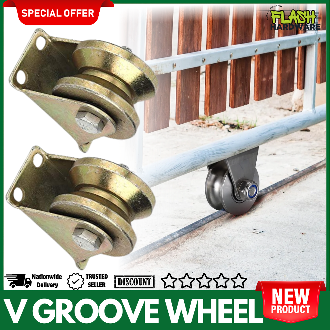 4-Pack Vertical Track Roller Wheels – Heavy-Duty Anti-Sag Support With Rubber Caster For Sliding Doors, Cabinets, Wardrobes – Side Or Vertical Mount, Includes Screws & Gloves (Brown)