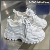 Korean Chunky High Cut White Sneakers for Women