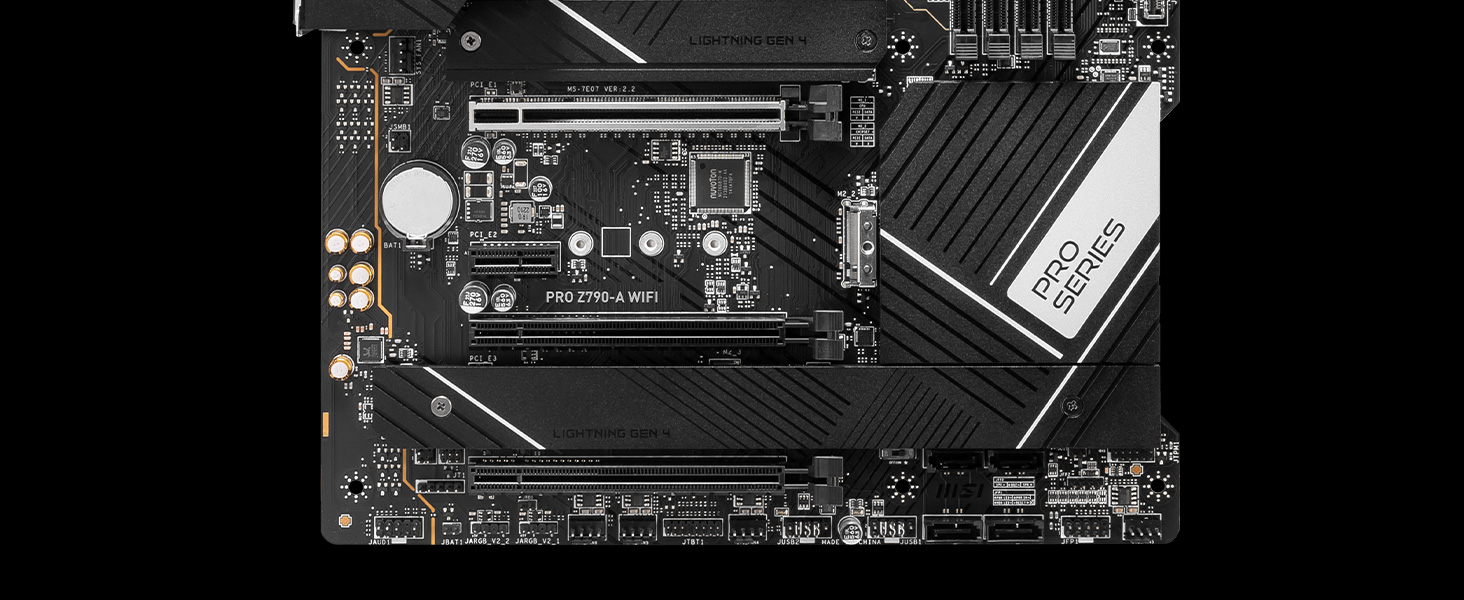 MSI PRO Z790-A WiFi ProSeries Motherboard (Supports 12th/13th Gen Intel Processors, LGA 1700, DDR5, PCIe 5.0, M.2, 2.5Gbps LAN, USB 3.2 Gen2, Wi-Fi 6E, ATX)