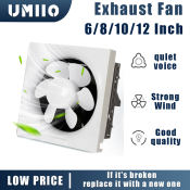 Umiio 12" Ceiling/Wall Mounted Exhaust Fan with Strong Wind