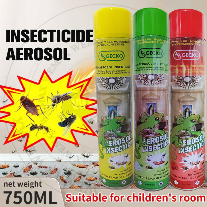 GECKO/GUNNER/STRONG Aerosol Insecticide Spray Mosquito Spray Killer 750ml Termites Multi Insects Killer Spray