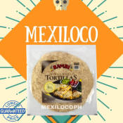 Mexilocoph Bambi Mexican Whole Wheat Tortilla Wrapper Small 6" x 6"- 6 pieces Shwarma, Quesadilla, Birria Taco Wrap