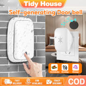 Self-Powered Waterproof Wireless Doorbell for Home Security (Tidy House)