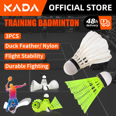 KADA Nylon Feather Badminton Shuttlecock Set