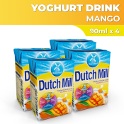Dutch Mill Yoghurt Drink Mango Fruits Juice 90ml x 4