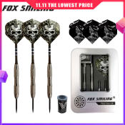 FOX SMILING Steel Tip Darts Set with Iron Case