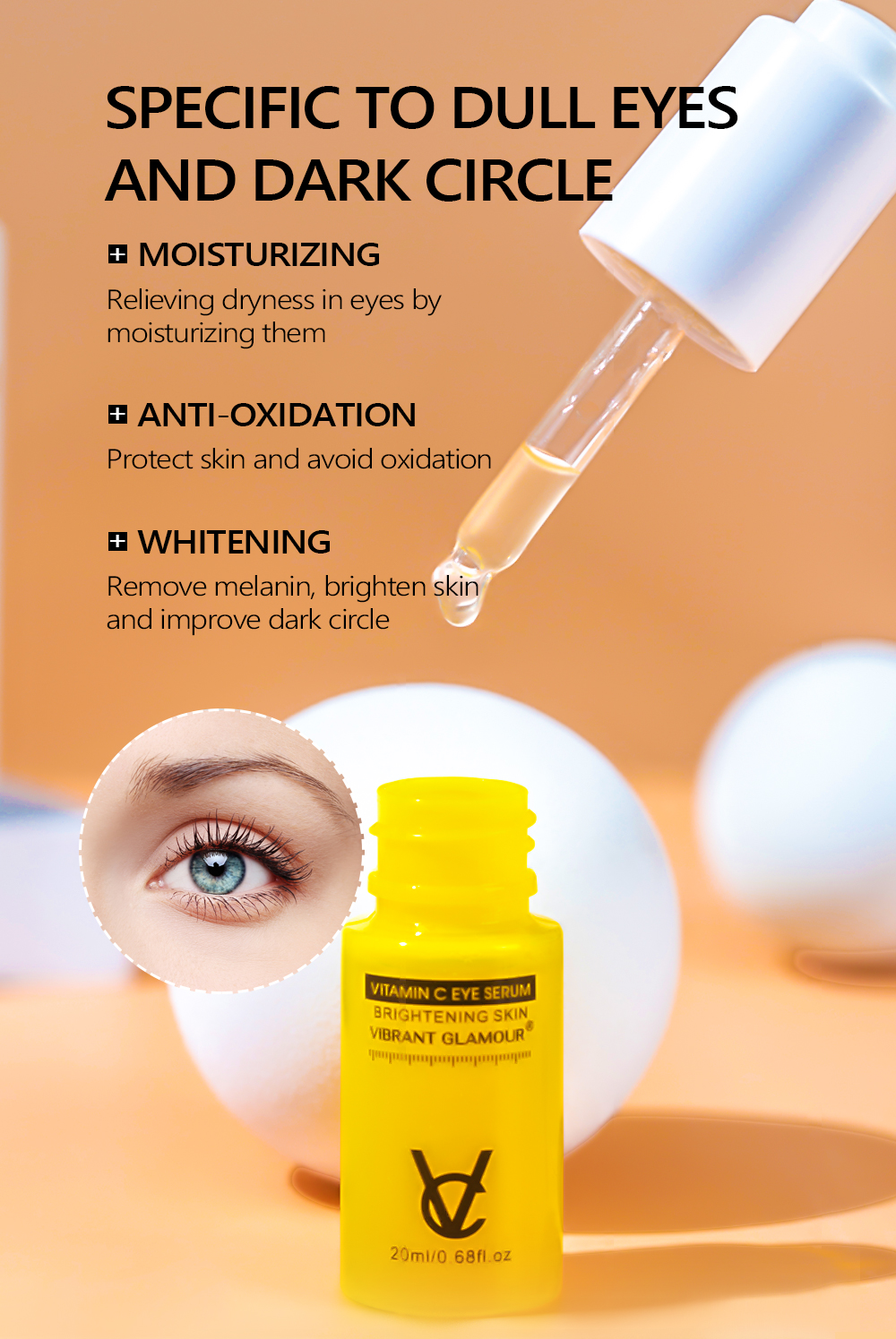 vibrant glamour tinh chất vitamin c giúp dưỡng ẩm và xóa quầng thâm mắt có dung tích 20ml - intl 9