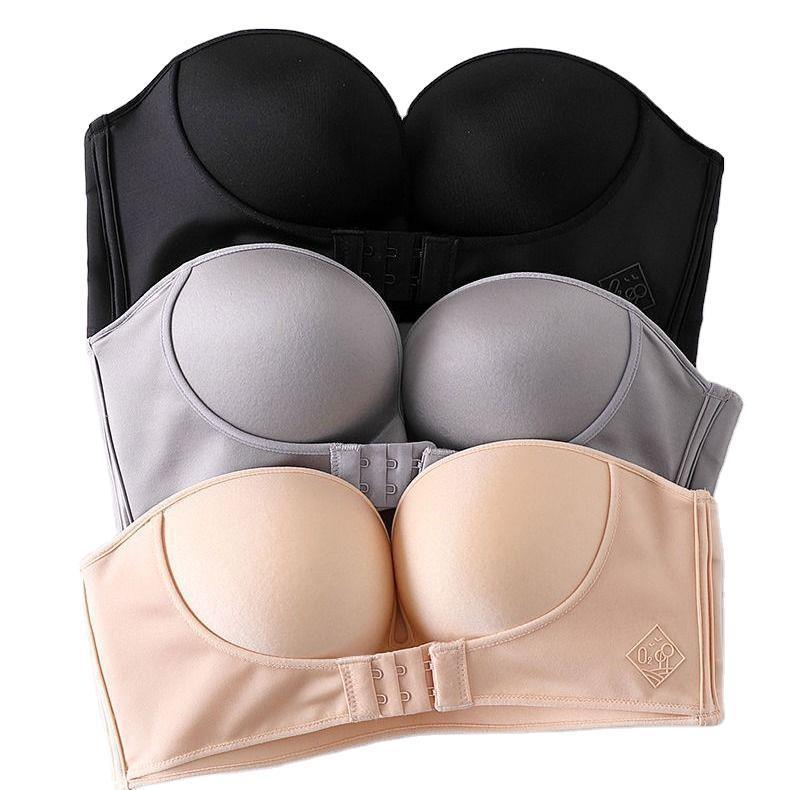 Fashion King #Women Invisible Push Up Reusable Strapless Bra