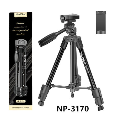 SOMITA ST-666 DSLR Tripod with Phone Clip and Bag